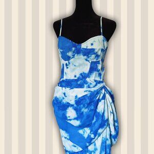 Secondhand PrettyLittleThing (BNWT!) tie-dye draped dress - Size 6